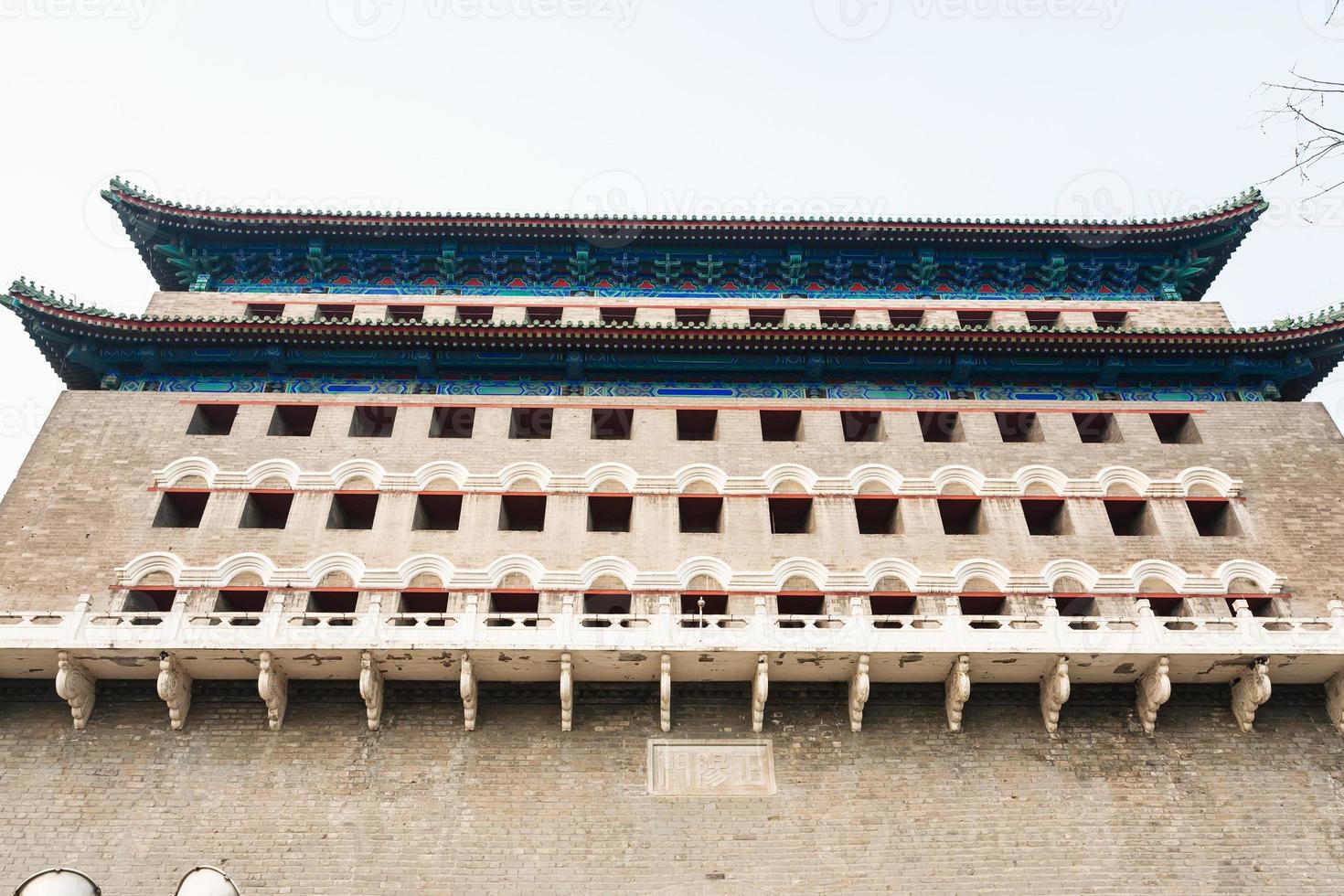 mur de la tour fléchée jian lou, jianlou à pékin photo