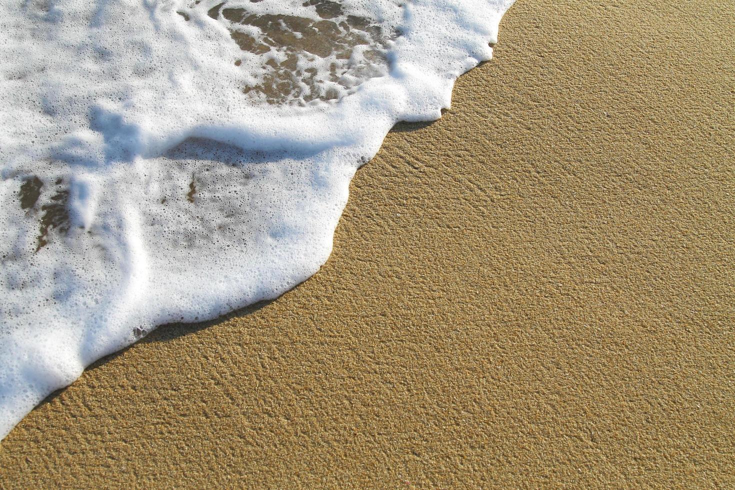 mousse de bord de mer sur la plage au soleil photo