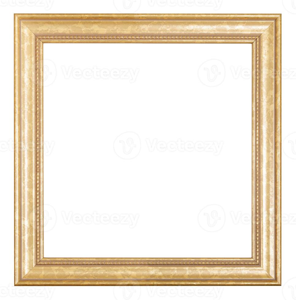 cadre photo carré en bois doré