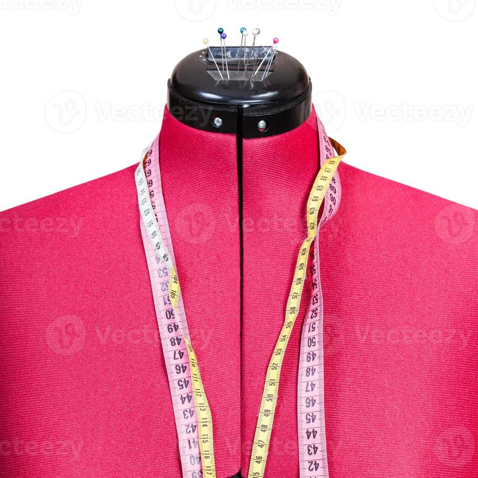 Mannequin tailleur rouge - mannequin femme close up photo
