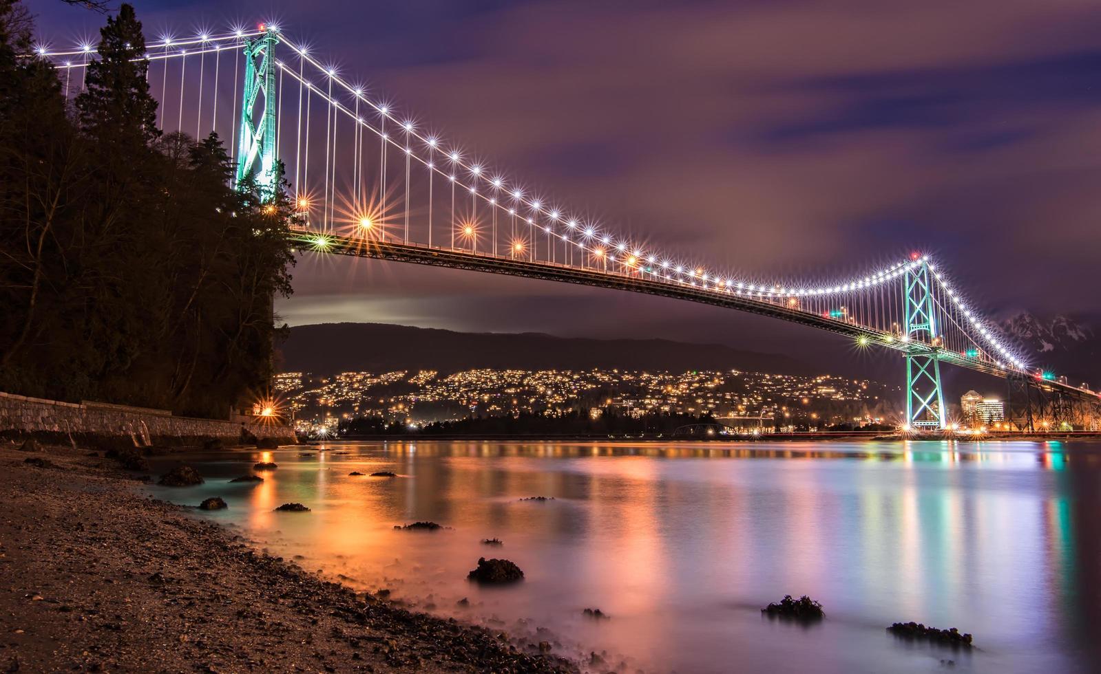 longue exposition du pont Lions Gate photo