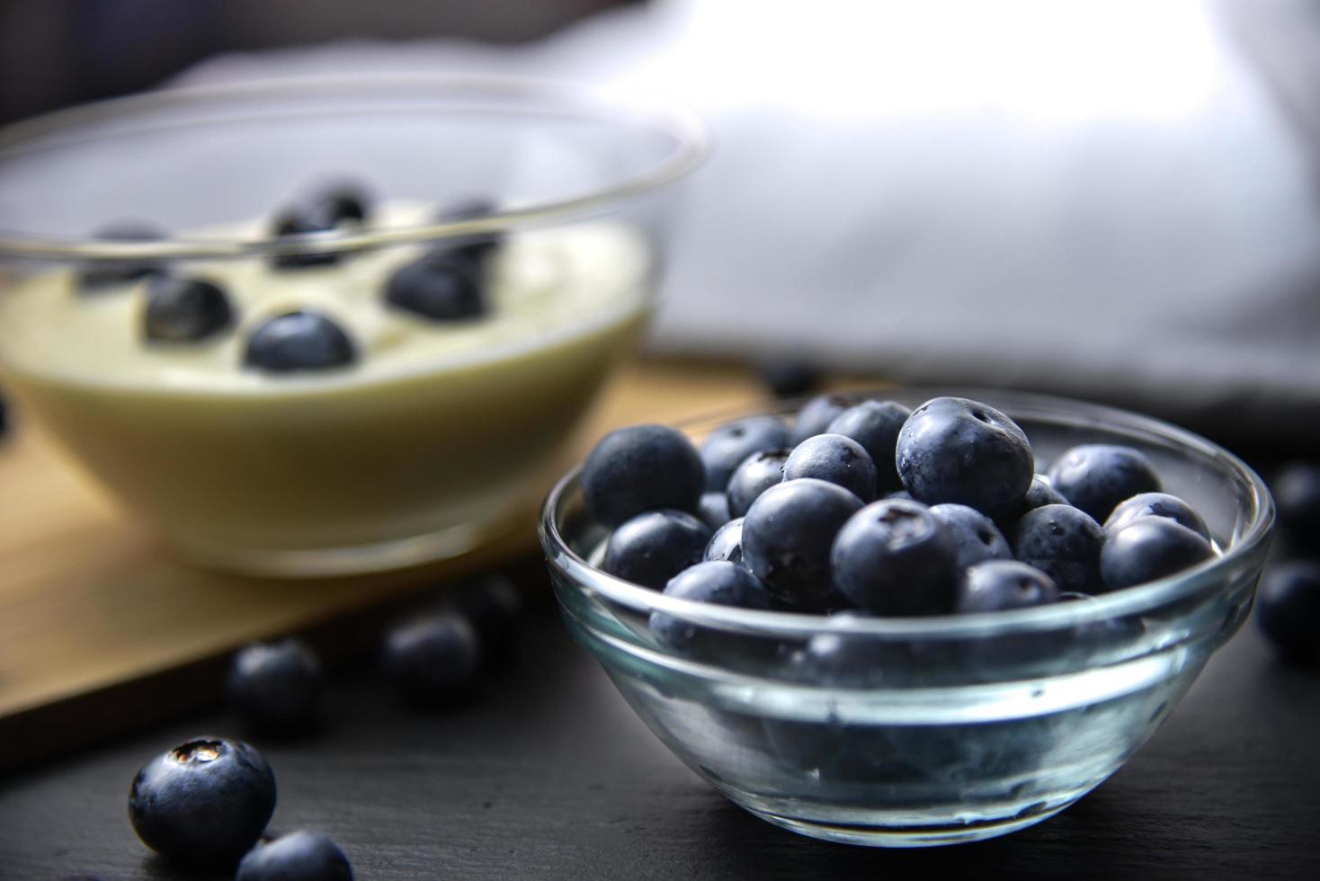 petit-déjeuner sain aux bleuets photo