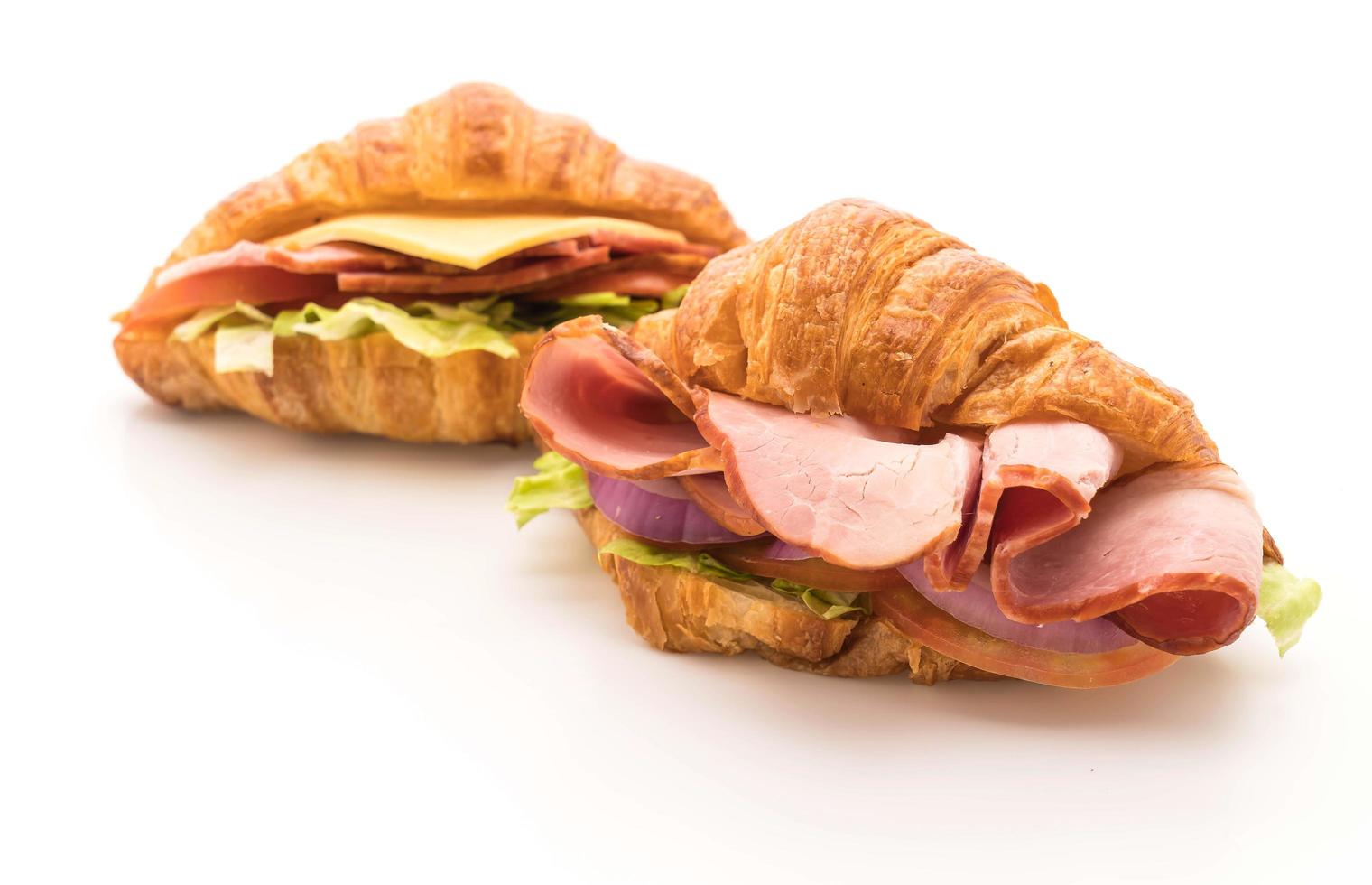 sandwich au jambon croissant photo