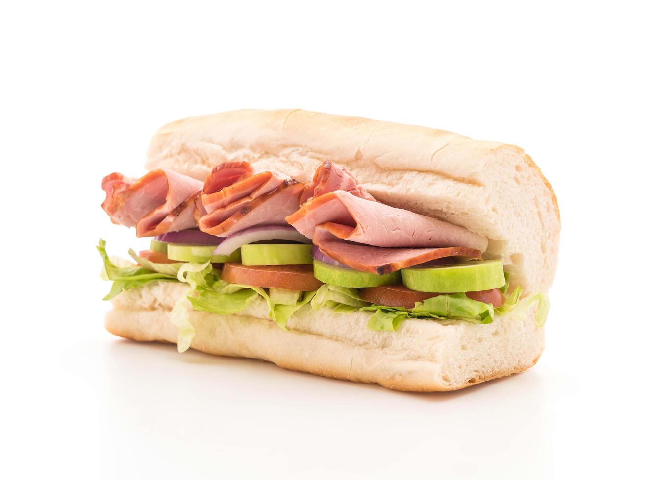 sandwich sous-marin jambon et salade photo