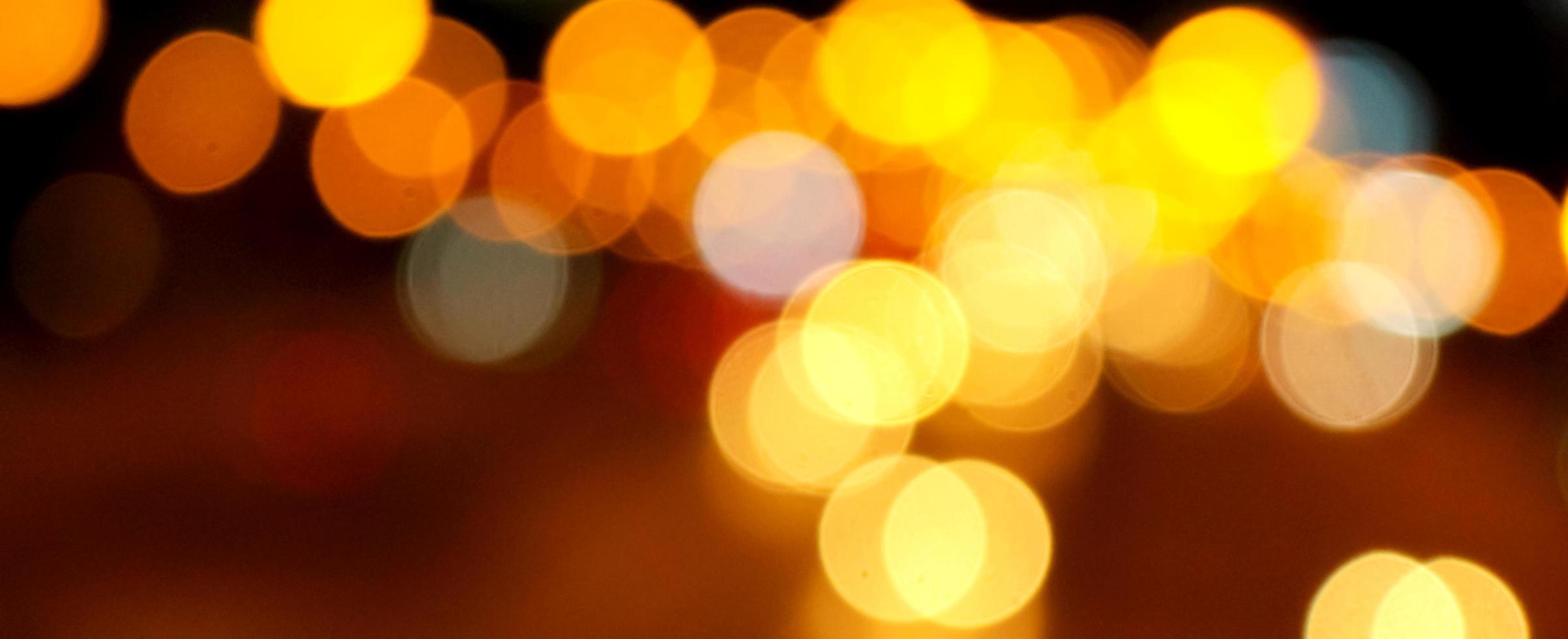 lumières bokeh jaunes et orange photo