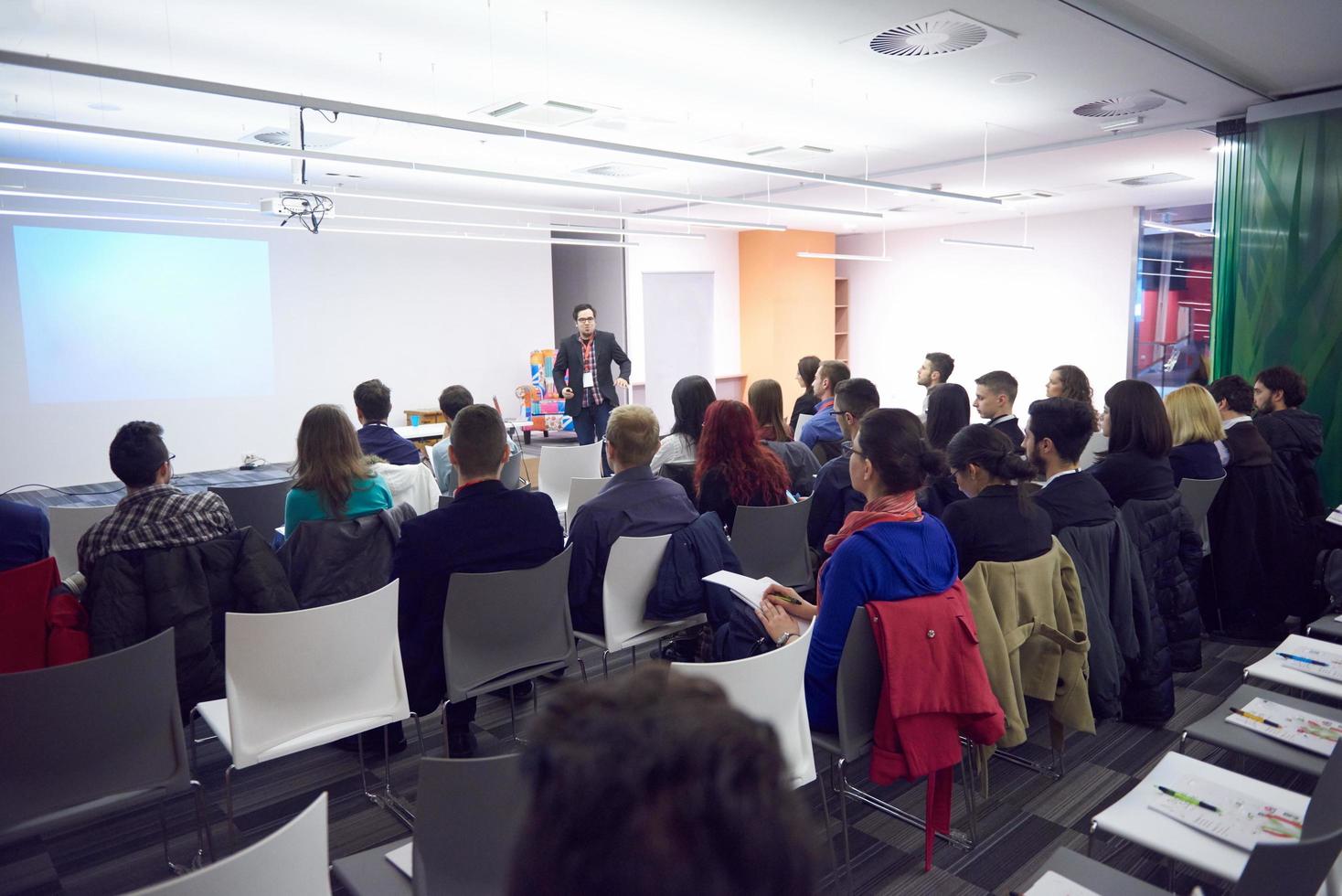 vue du conférencier de la conférence photo