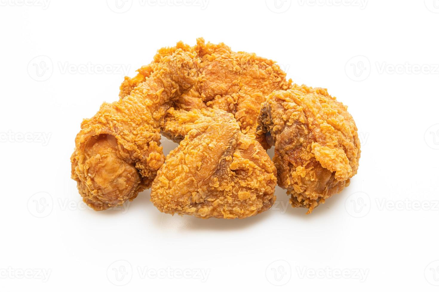 poulet frit sur fond blanc photo