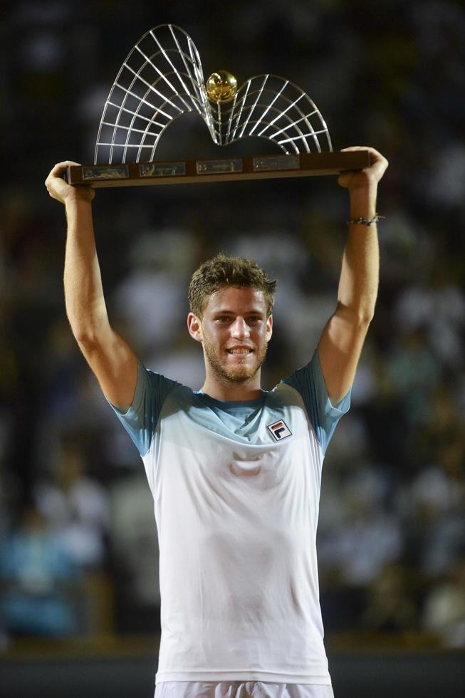 rio de janeiro, brésil - 25 février 2017 - diego schwartzman arg dernier match lors de l'open de rio 2018 tenu au jockey club brasileiro. photo