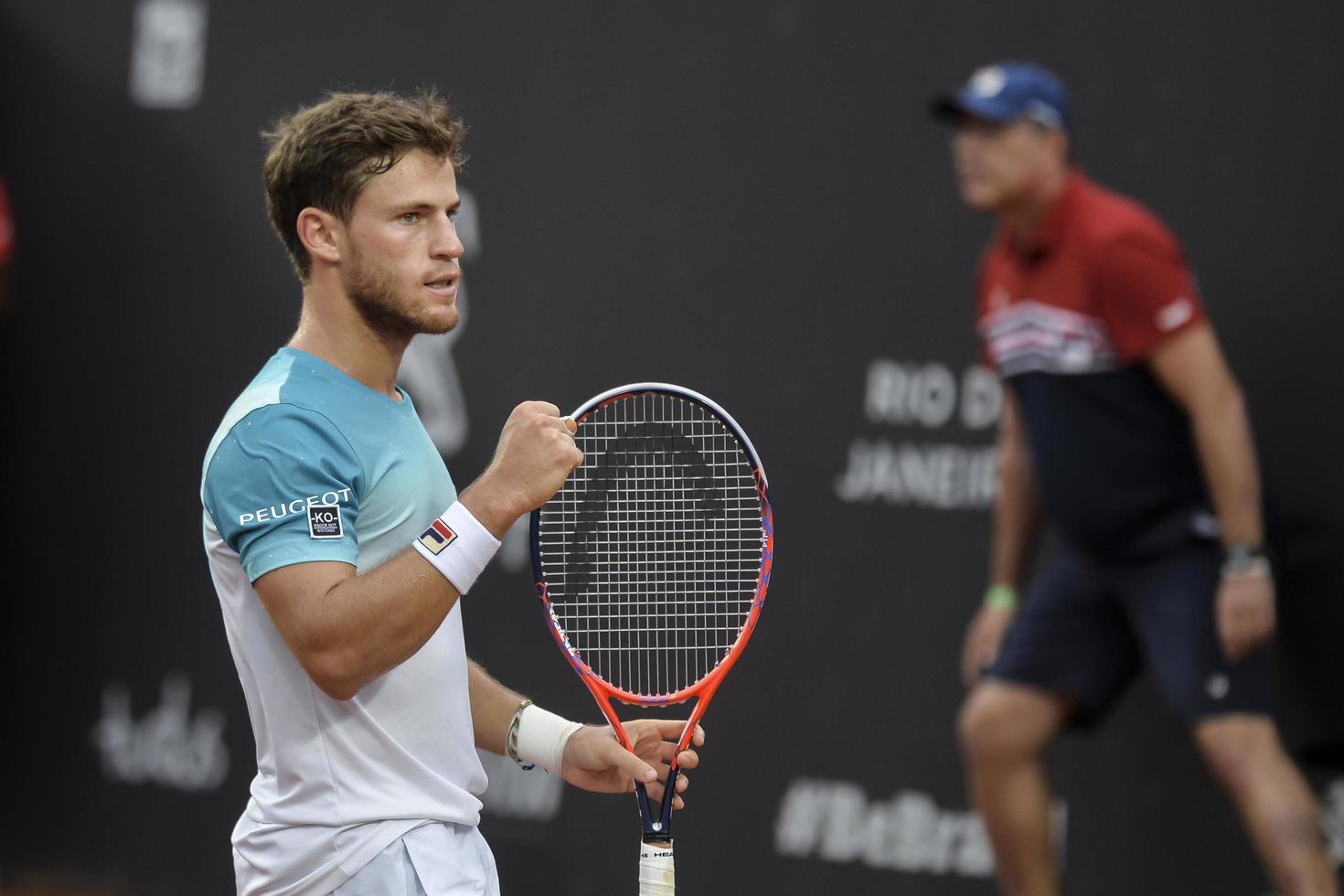 rio de janeiro, brésil - 25 février 2017 - diego schwartzman arg dernier match lors de l'open de rio 2018 tenu au jockey club brasileiro. photo