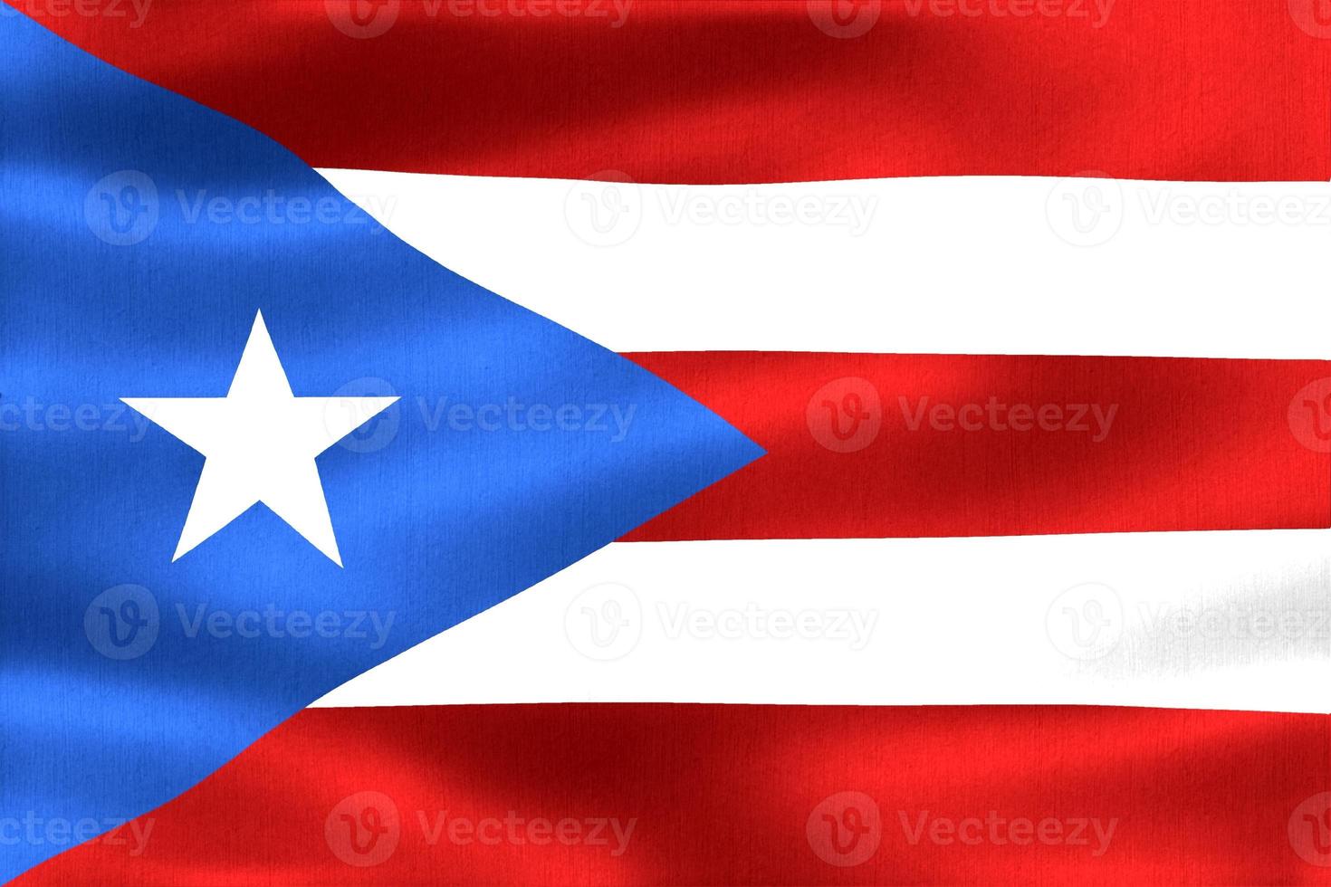 3d-illustration d'un drapeau de porto rico - drapeau en tissu ondulant réaliste photo