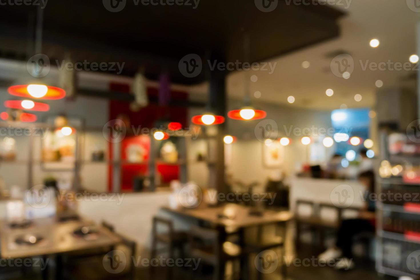 Abstract cafe coffee shoop restaurant arrière-plan flou avec lumière bokeh photo