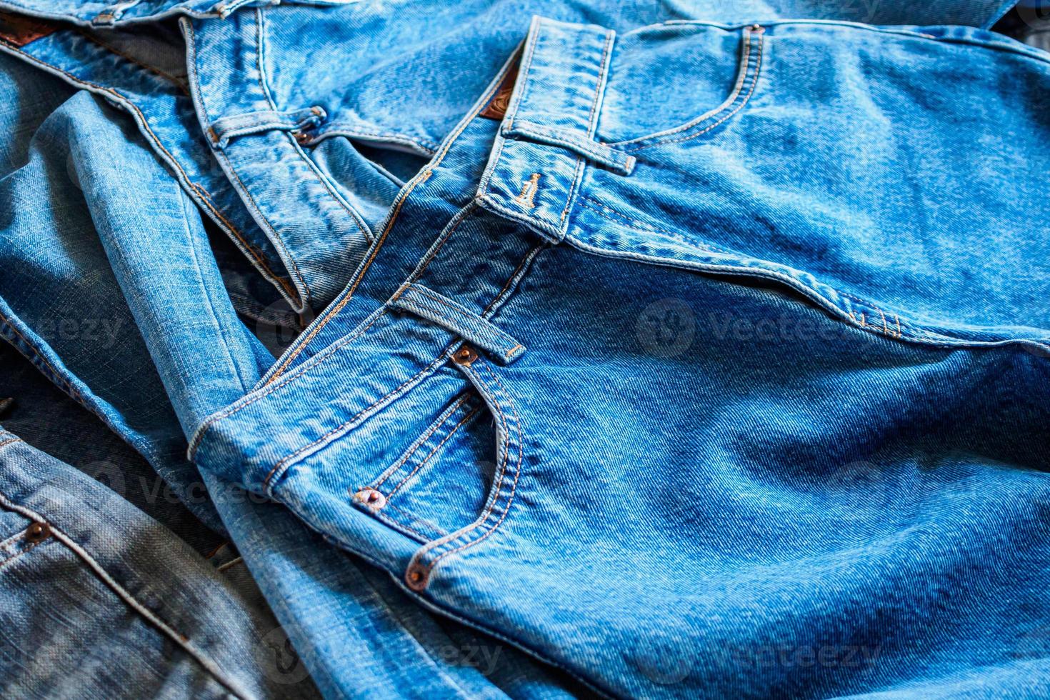 beaucoup de fond de jeans bleu denim photo