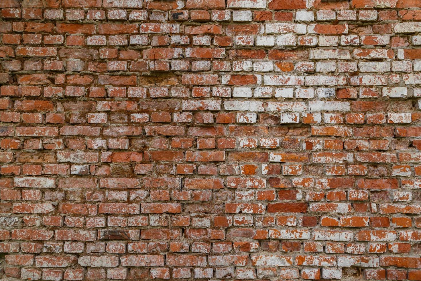 Pleins Feux Sur Le Mur De Briques Rouges