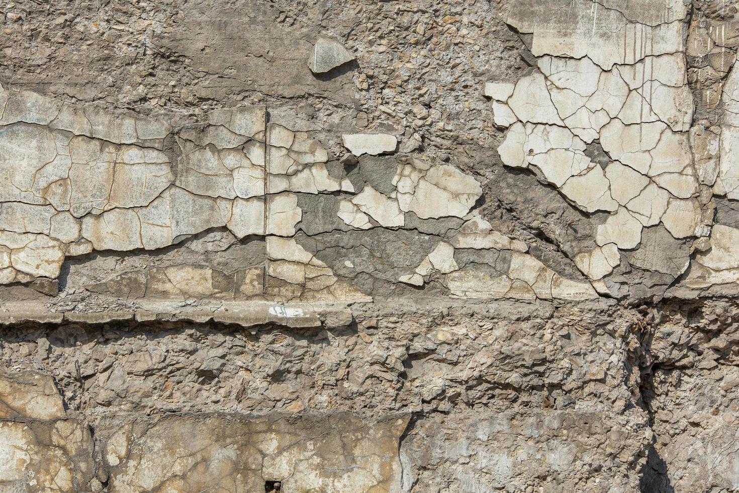 mur de béton blanc fissuré sous la lumière directe du soleil fond plein cadre et texture photo