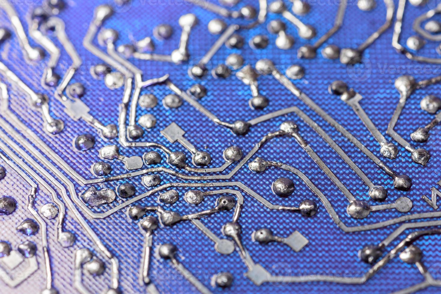 ancien circuit imprimé plat en fibre de verre nu sans composants avec f sélectif photo