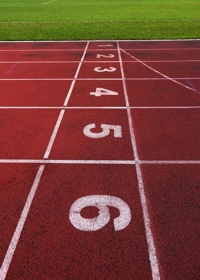 vue sur la piste d'athlétisme photo