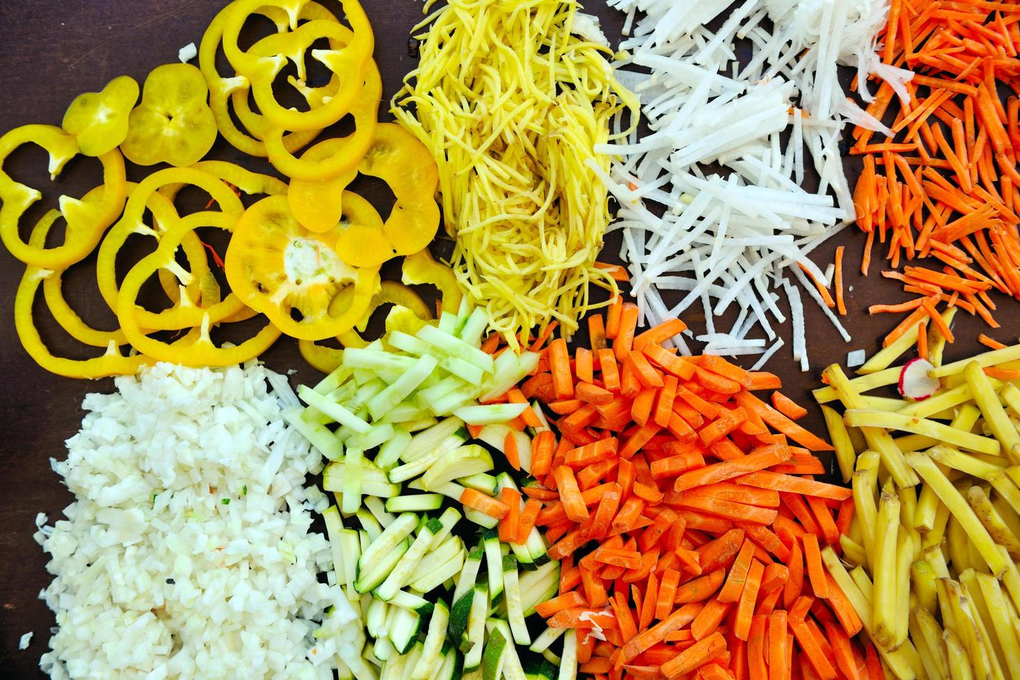 vue sur les légumes mélangés photo