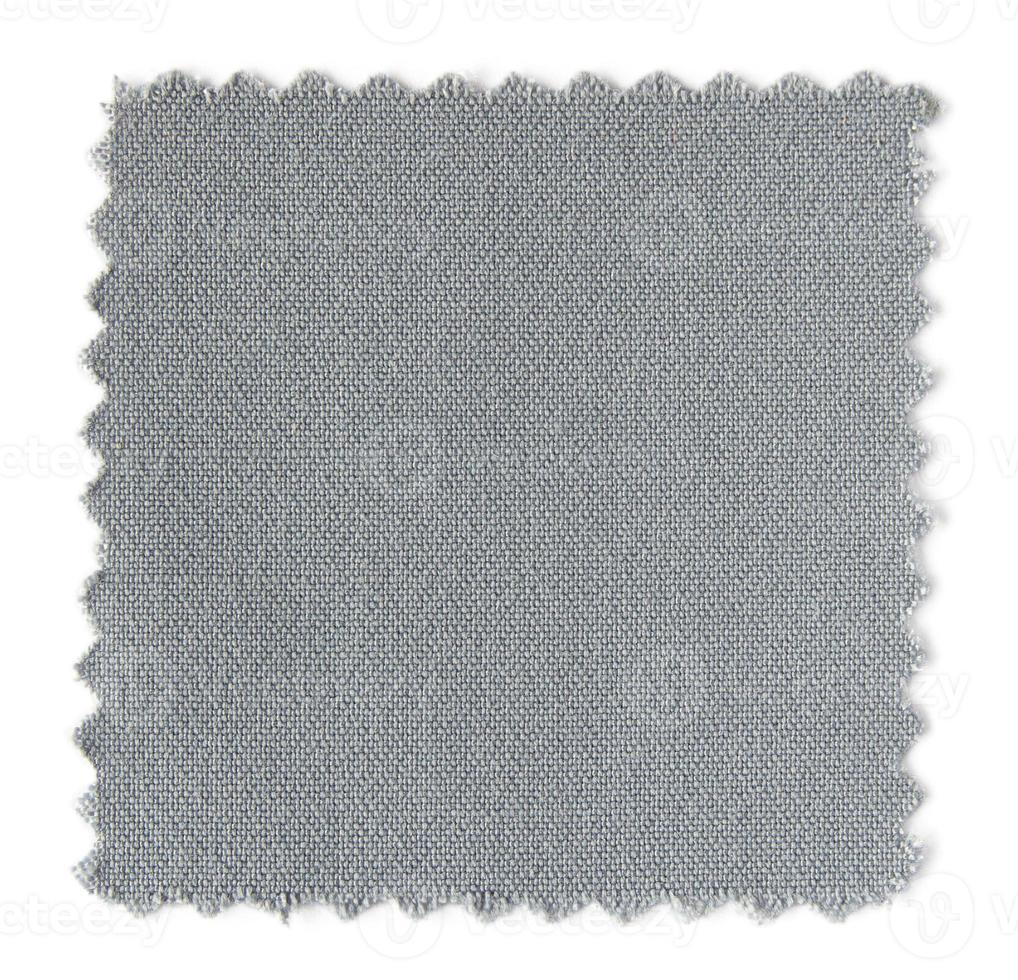 Échantillons de tissu gris isolés sur fond blanc photo