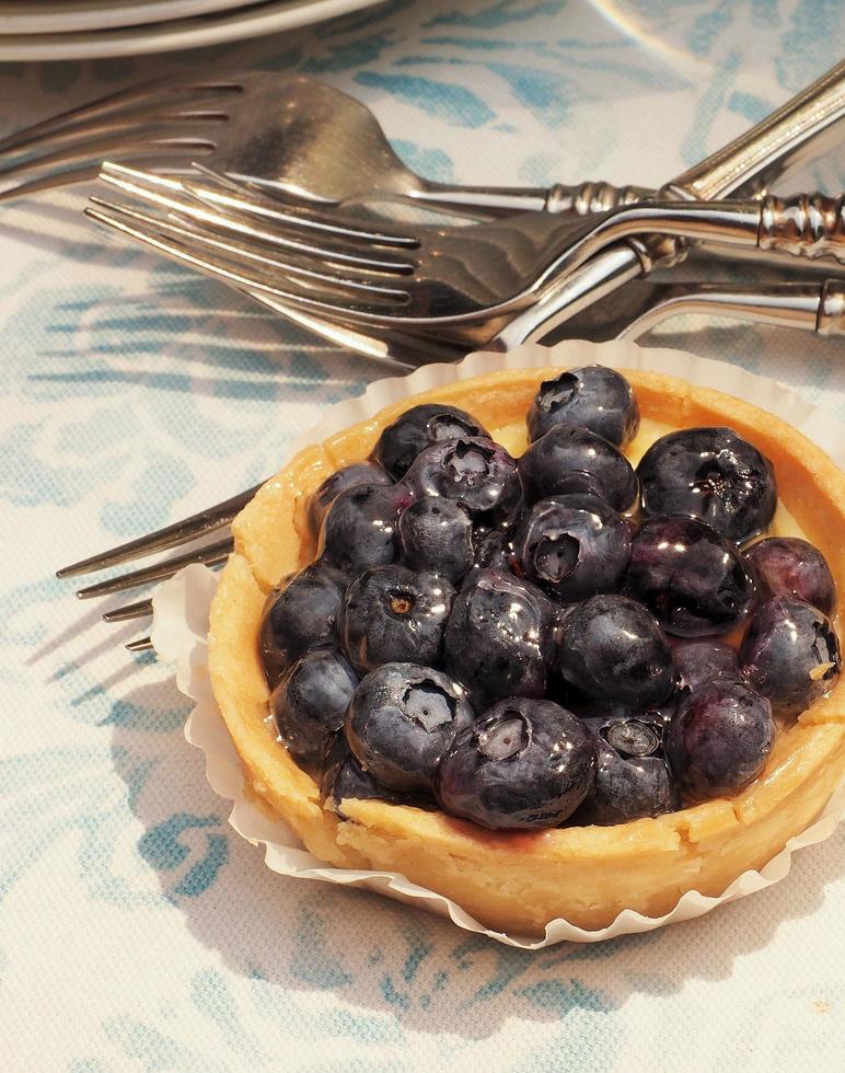 une tarte aux myrtilles photo