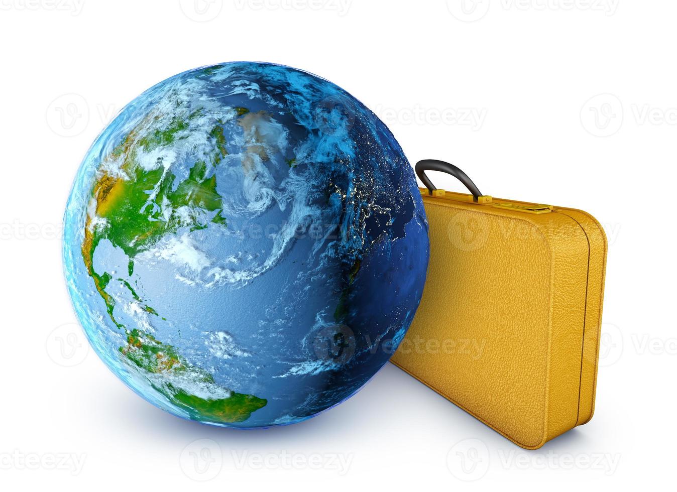 globe et valise photo