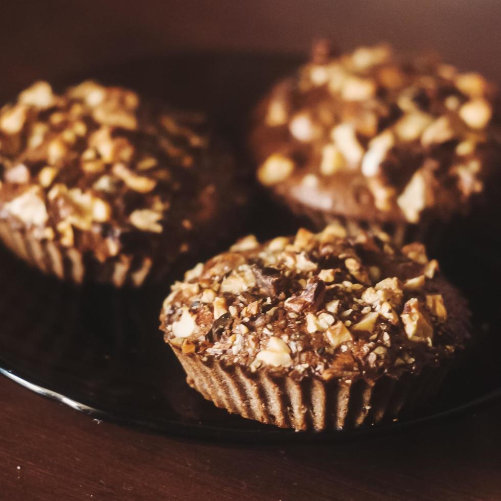 muffins à l'avoine brune photo