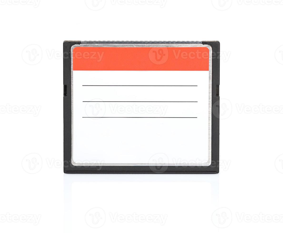 carte mémoire compact flash sur blanc photo