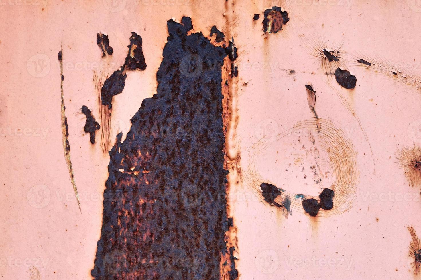 surface rapprochée détaillée de métal rouillé et d'acier avec beaucoup de corrosion en haute résolution photo