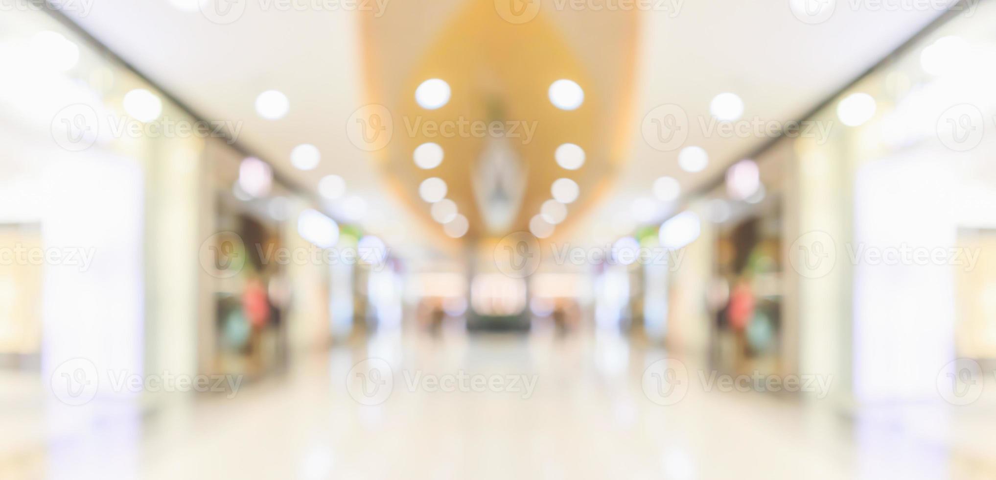 flou abstrait fond intérieur de centre commercial moderne photo