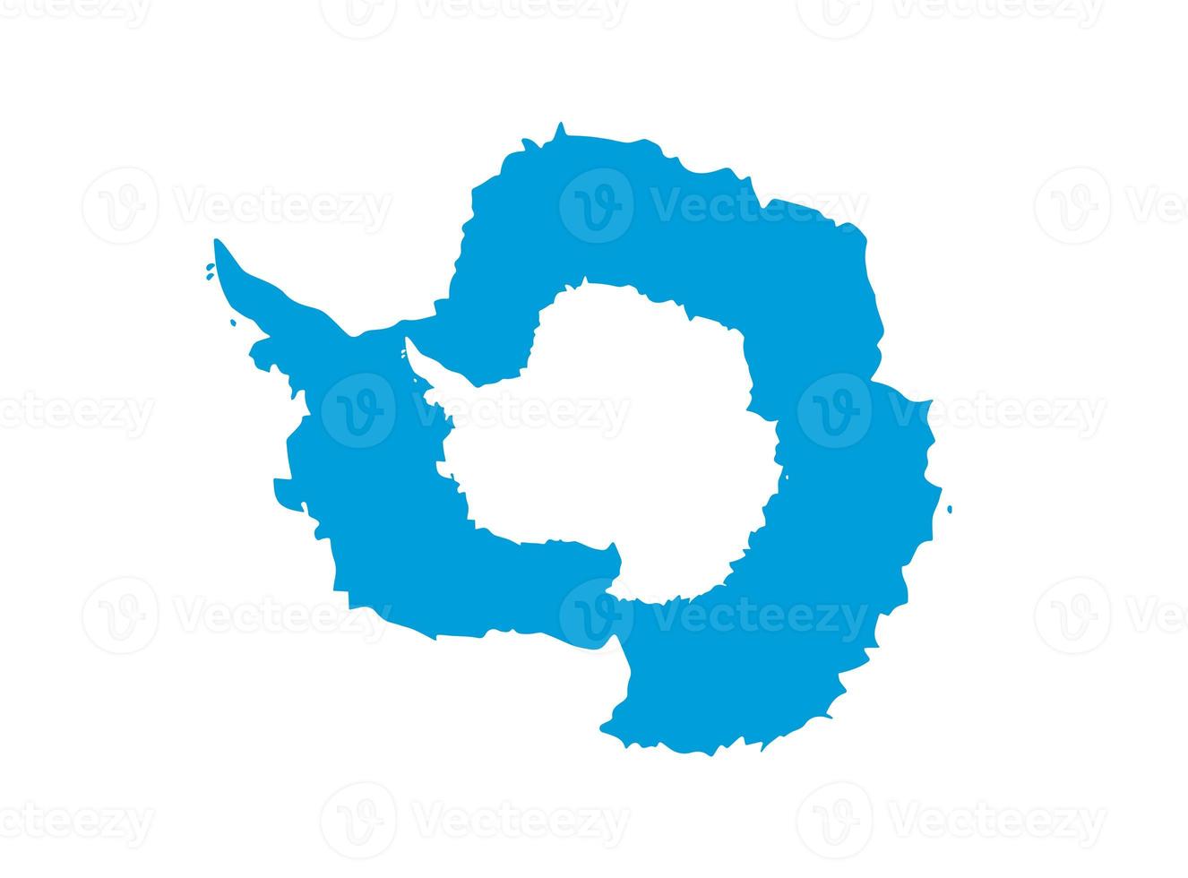 drapeau de l'antarctique sur la carte sur fond transparent photo