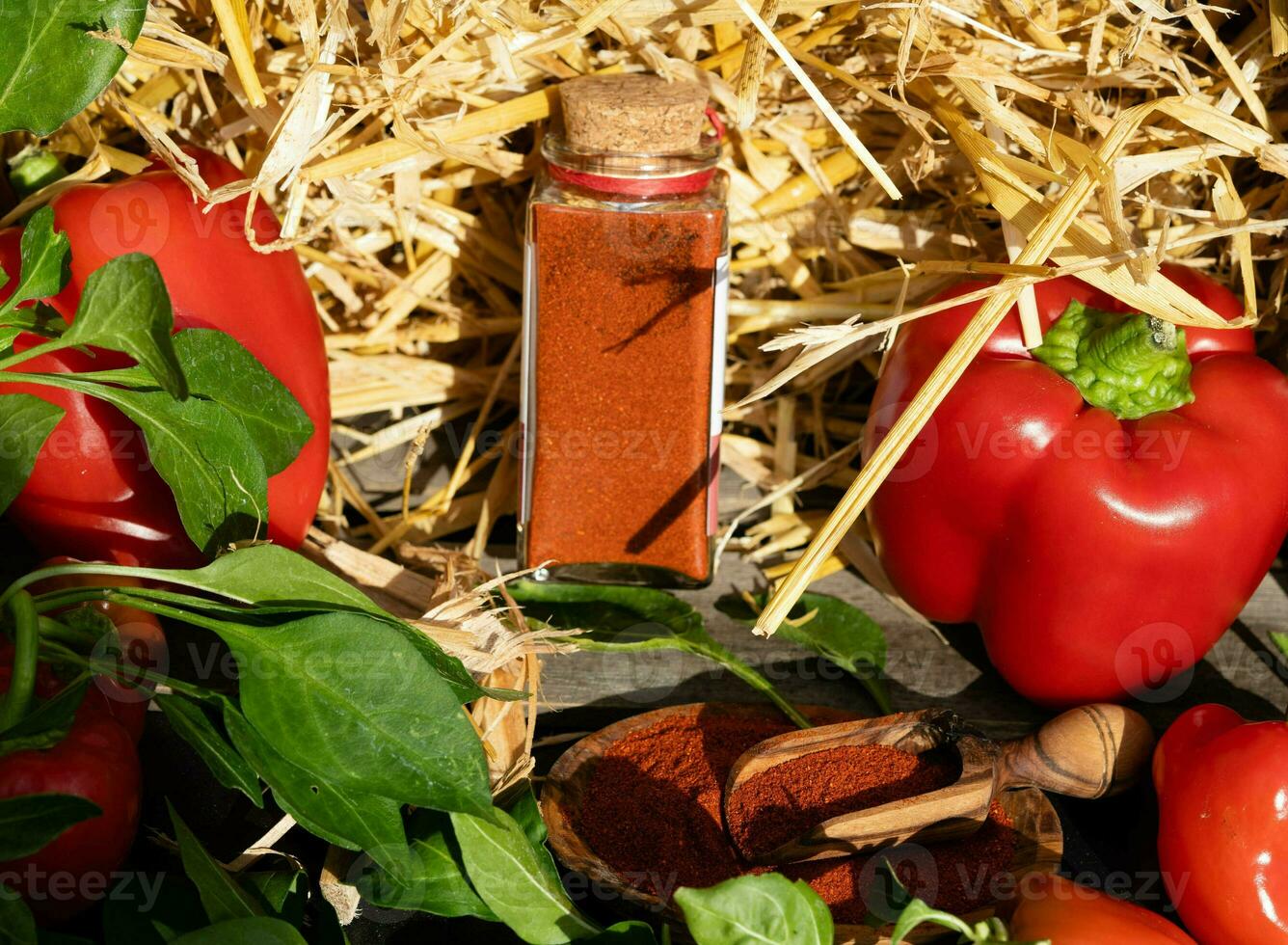 paprika rouge hongrois fumé doux ou épicé photo