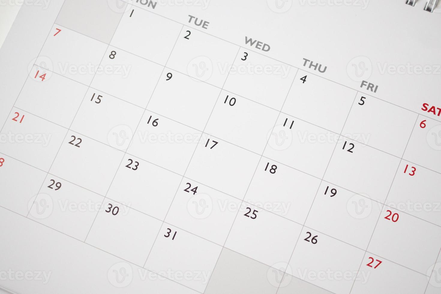 calendrier page date arrière-plan planification d'entreprise rendez-vous concept de réunion photo