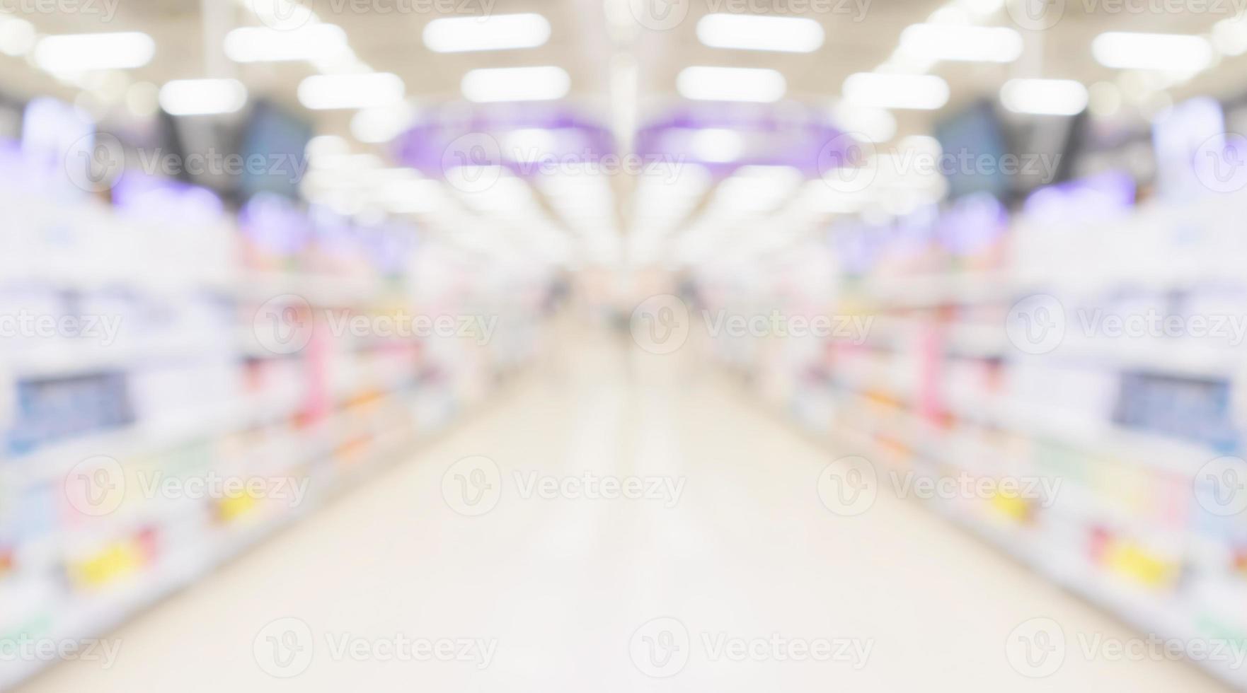 allée de supermarché abstrait arrière-plan flou photo
