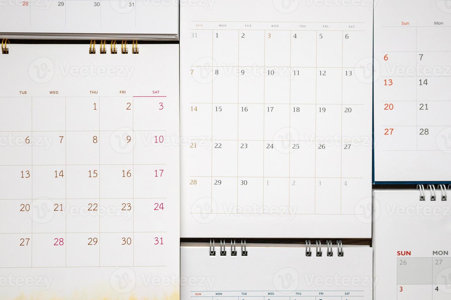 arrière-plan de la page de calendrier concept de réunion de rendez-vous de planification d'entreprise photo
