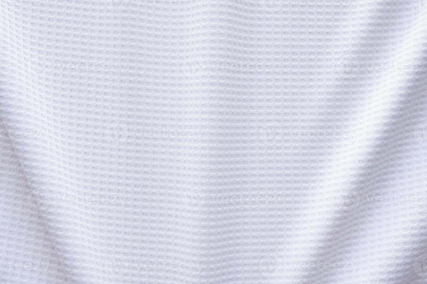 tissu de vêtements de sport blanc maillot de football texture abstrait arrière-plan photo