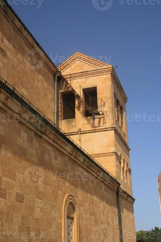 une vue de l'église de la transfiguration en israël photo