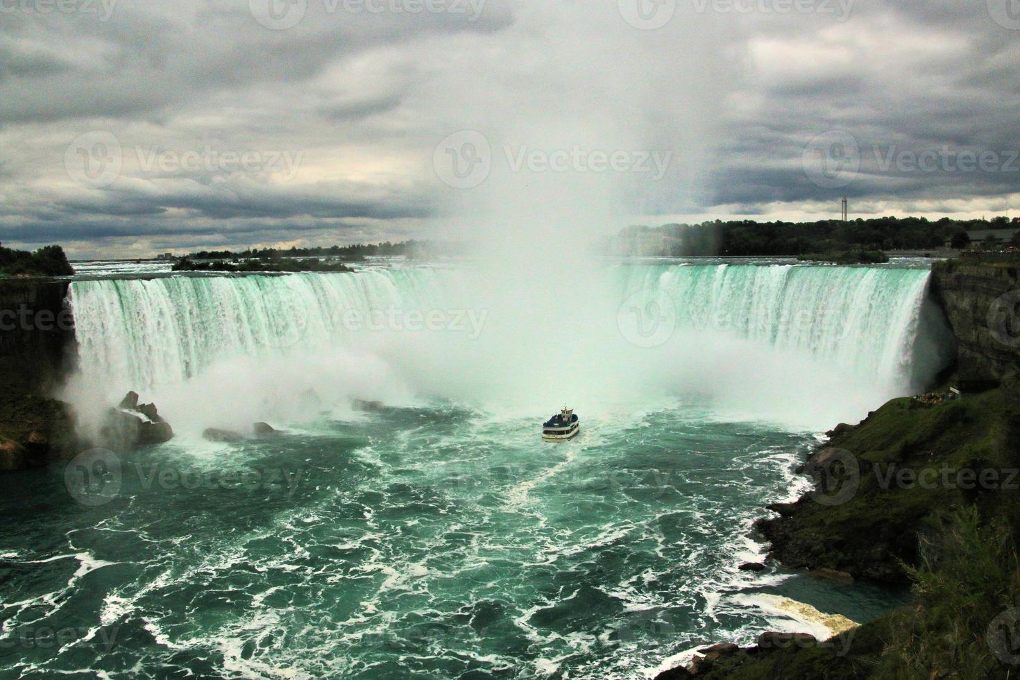 une vue sur les chutes du niagara du côté canadien photo