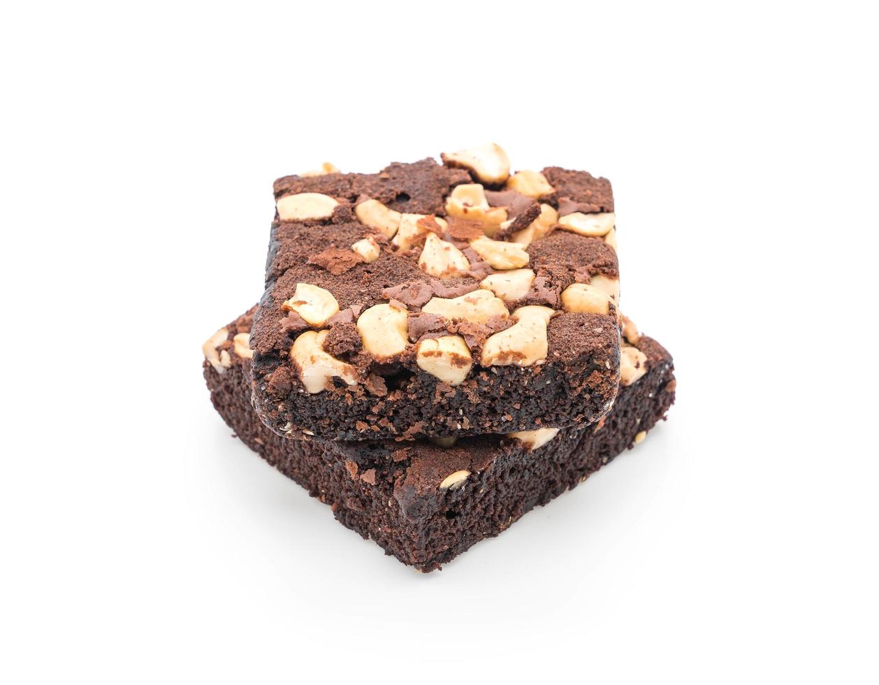 brownies sur fond blanc photo