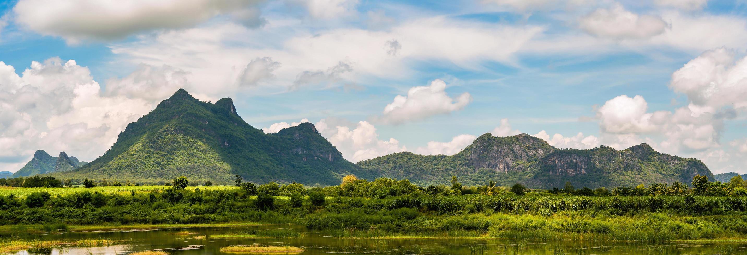panorama du paysage de montagne en thaïlande photo