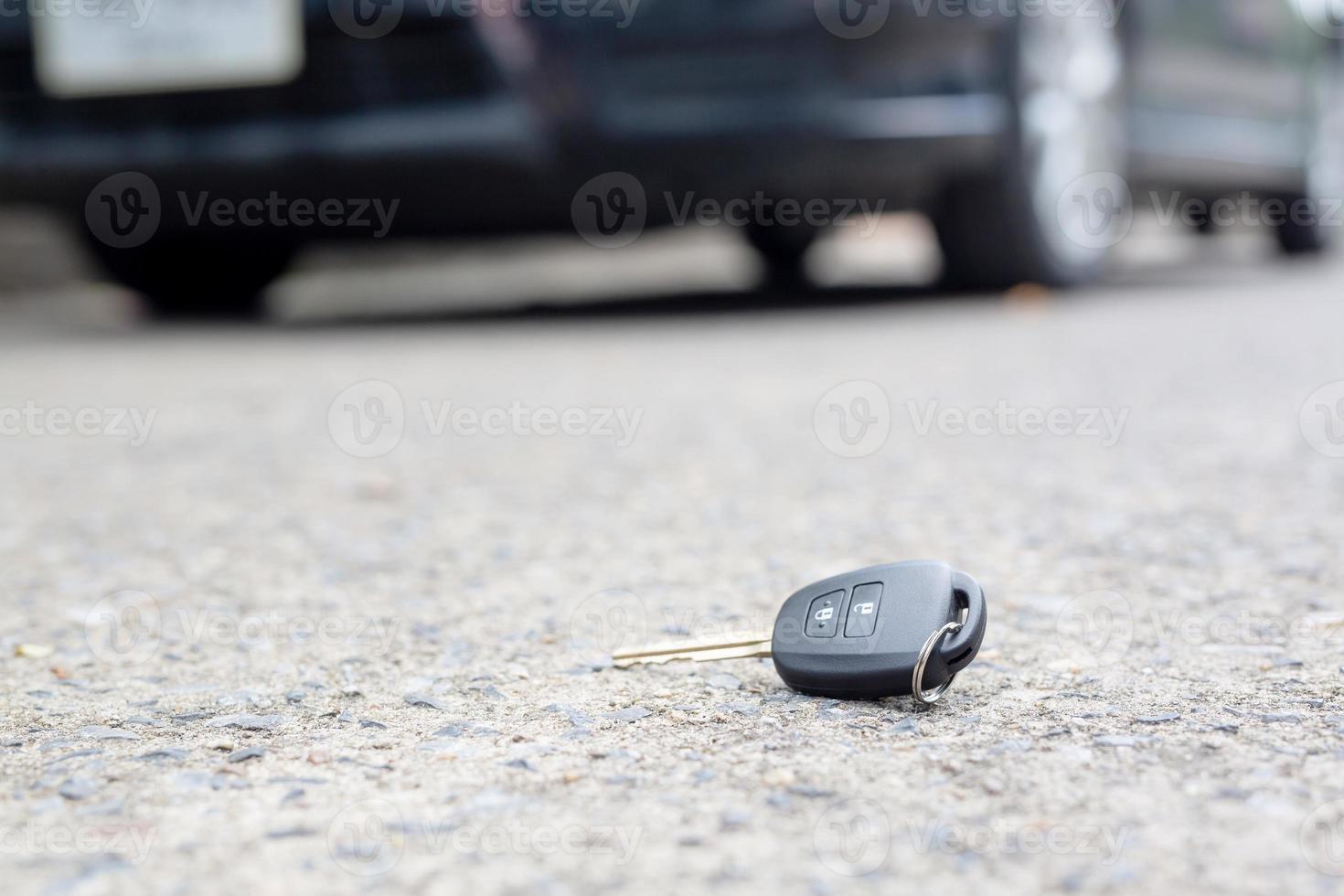 oublié les clés de la voiture avec la voiture photo