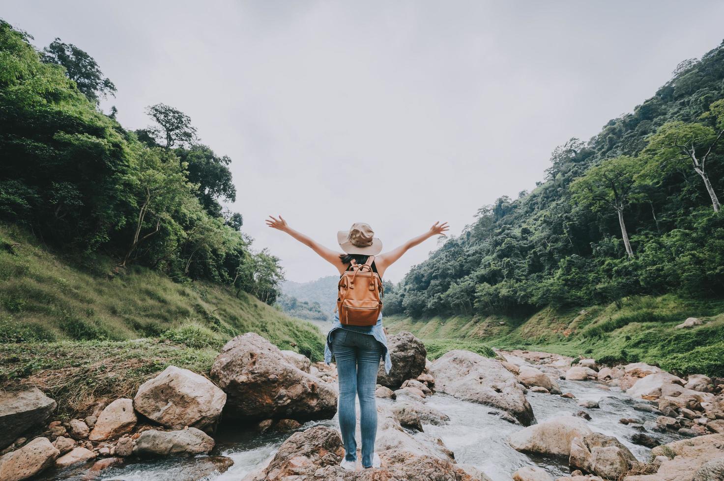 femme, apprécier, nature photo