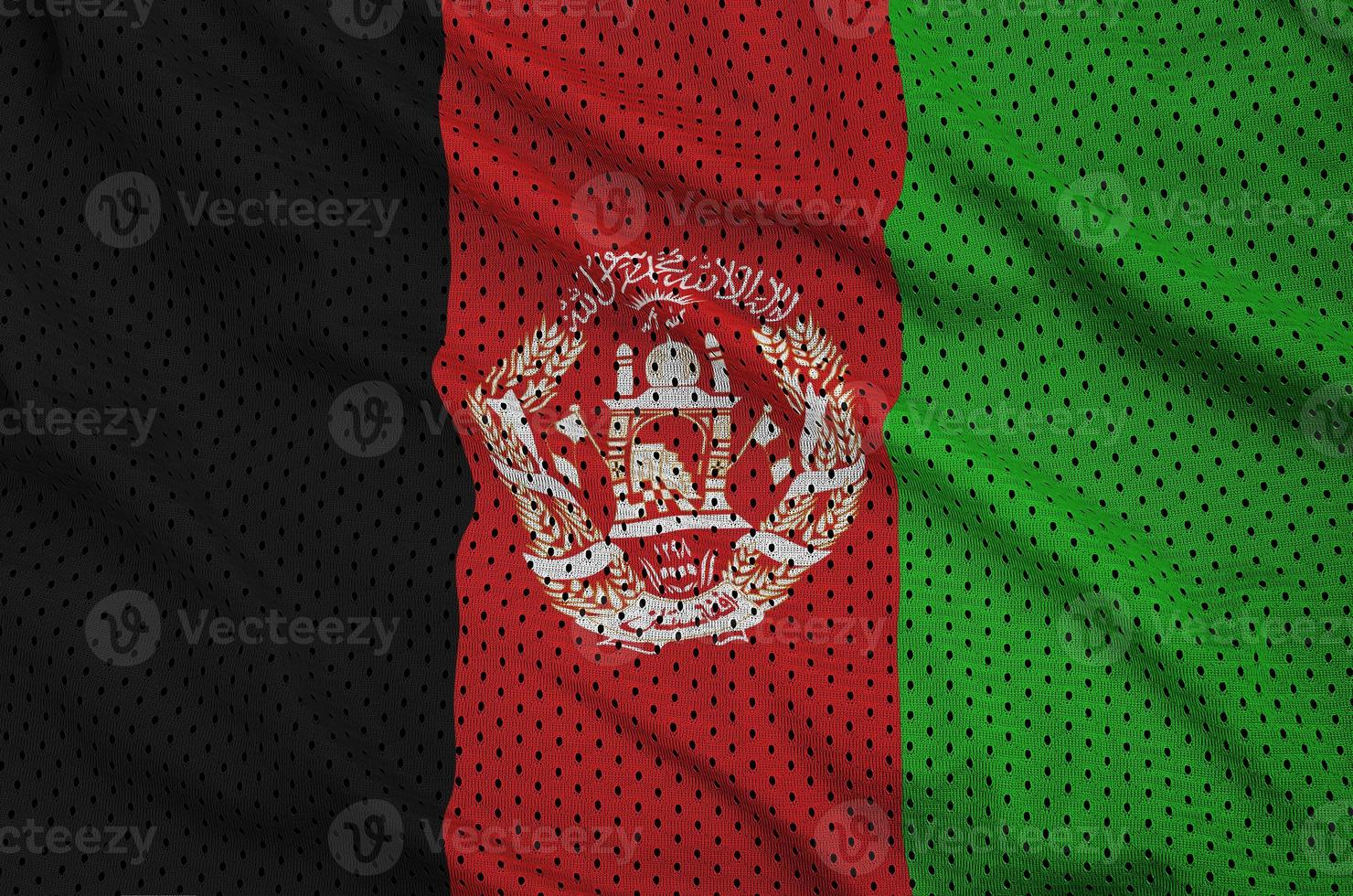 drapeau afghanistan imprimé sur une maille de polyester et nylon sportswear fa photo