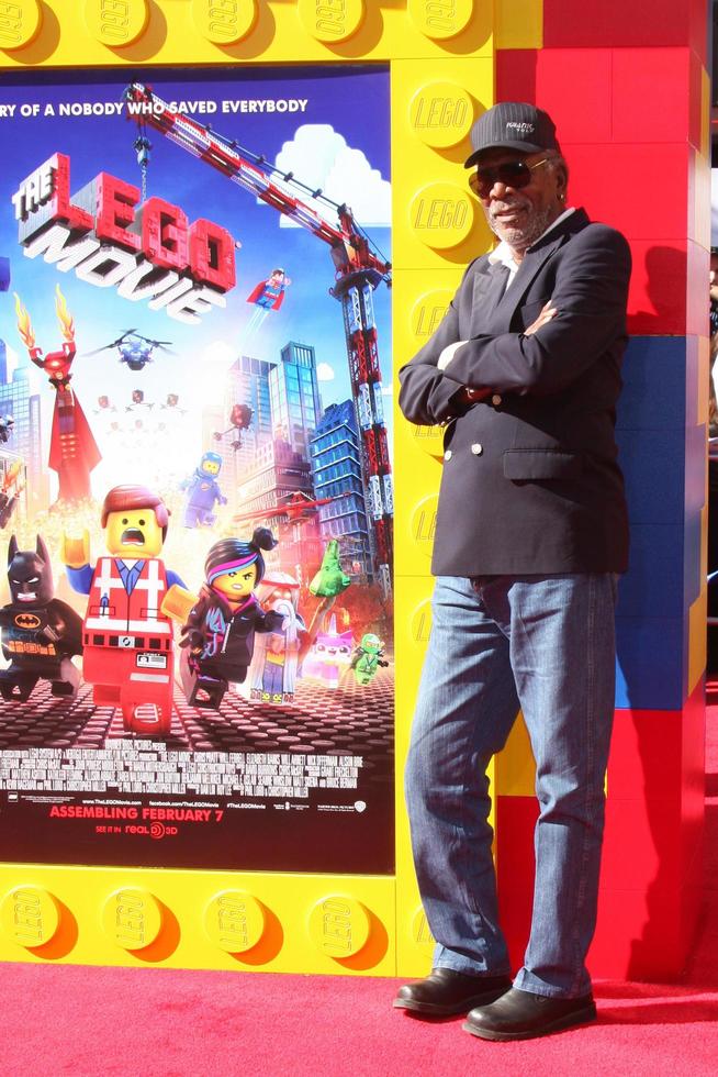 los angeles, 1er février - morgan freeman à la première du film lego au théâtre du village le 1er février 2014 à westwood, ca photo