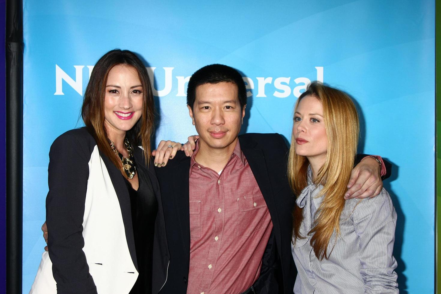 los angeles, jan 6 - bree turner, reggie lee, claire coffee assiste à la tournée de presse d'hiver nbcuniversal 2013 tca à l'hôtel langham huntington le 6 janvier 2013 à pasadena, ca photo