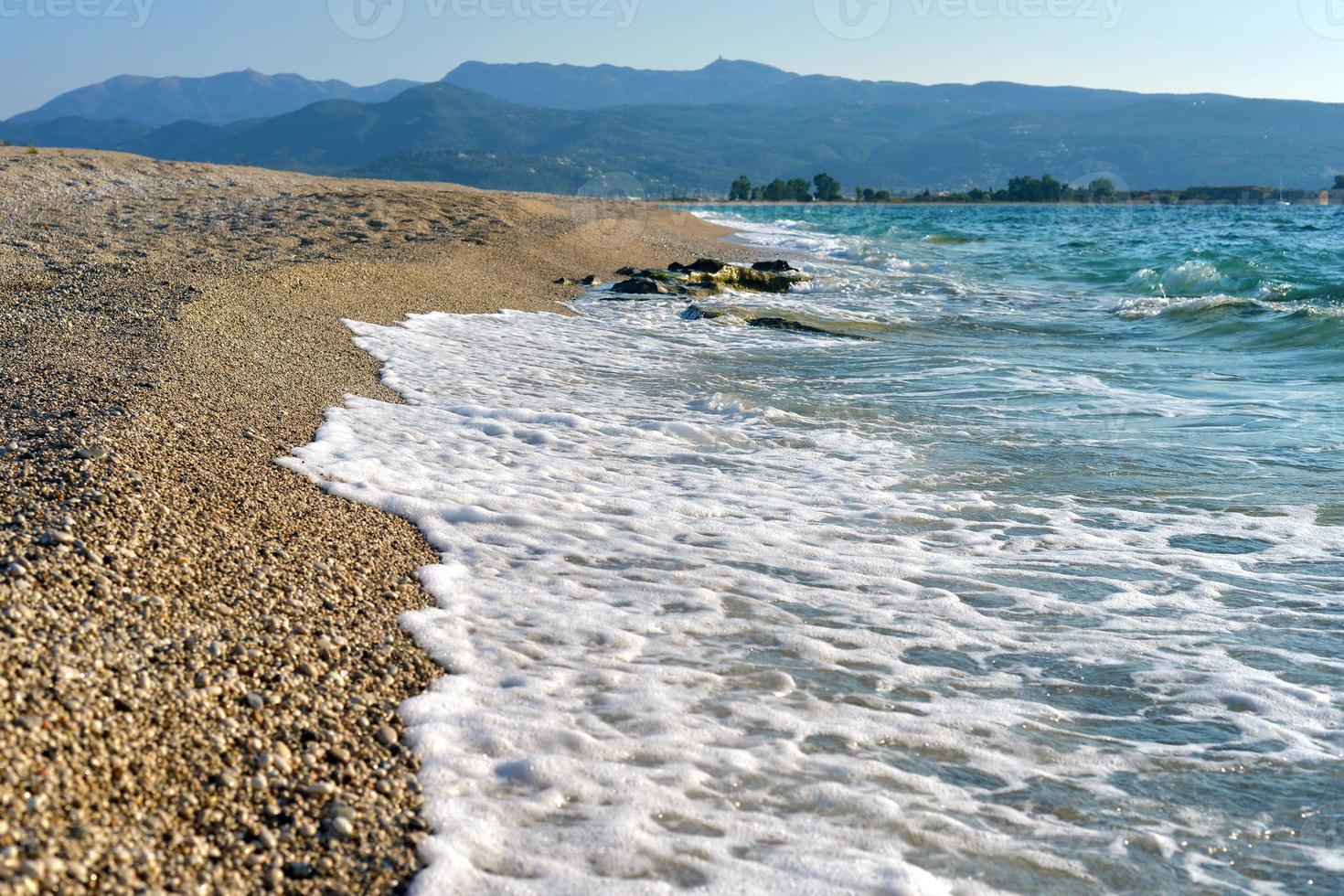plage de sable en Grèce photo