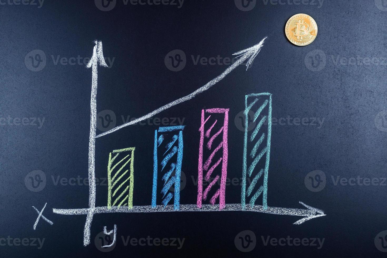 le bitcoin de croissance graphique photo