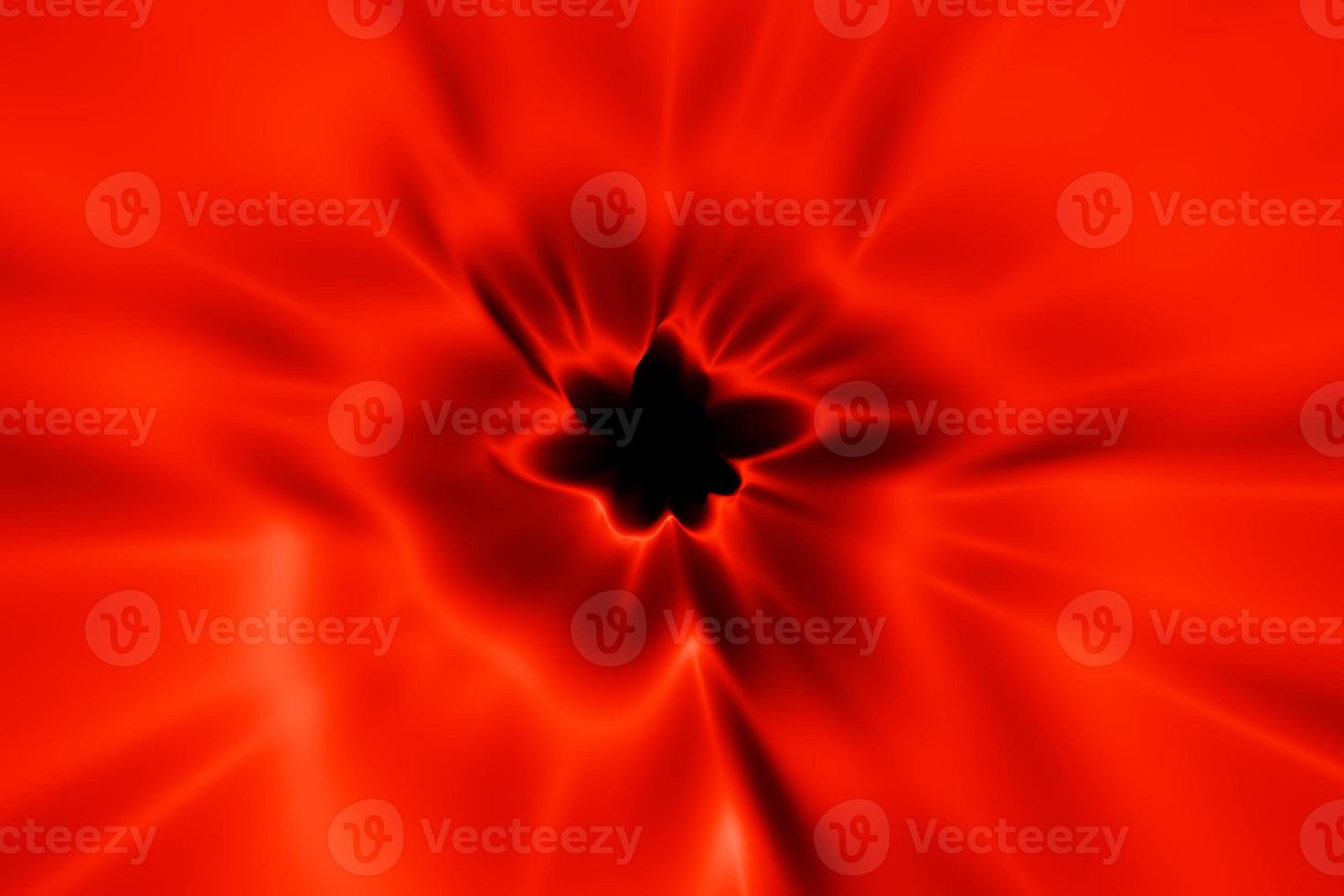 trou noir sur fond rouge dans l'espace rendu 3d photo