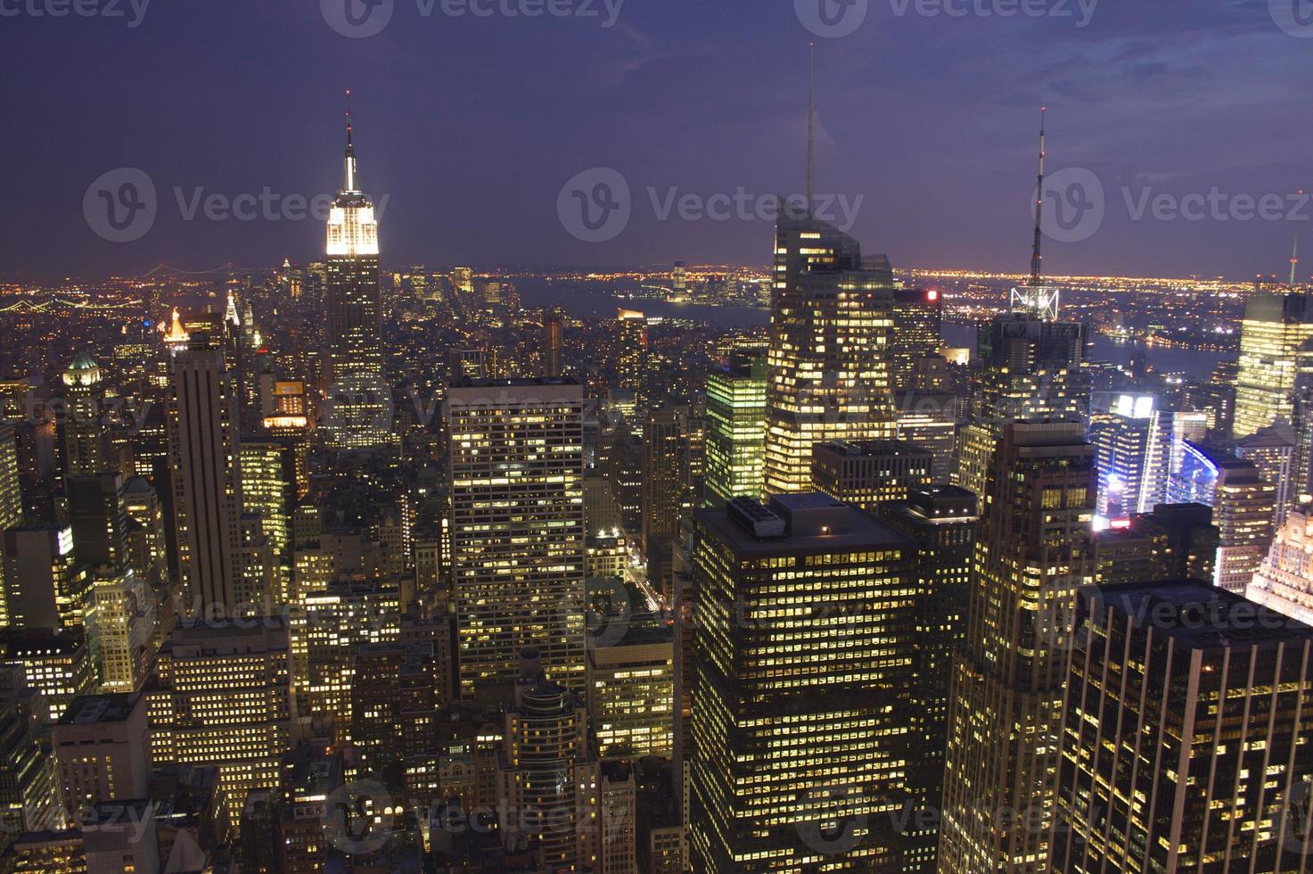 horizon de new york la nuit photo