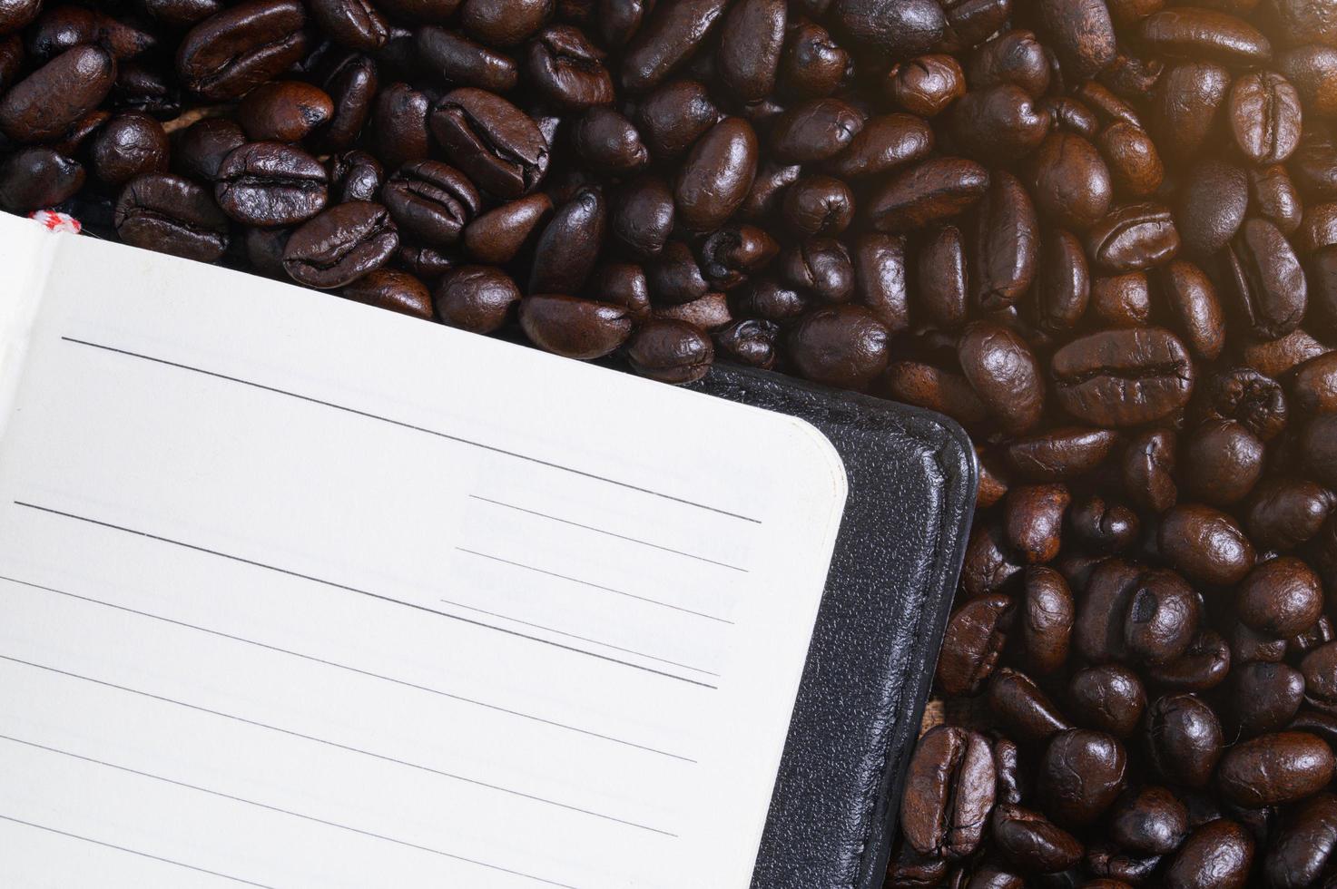 cahier sur les grains de café photo