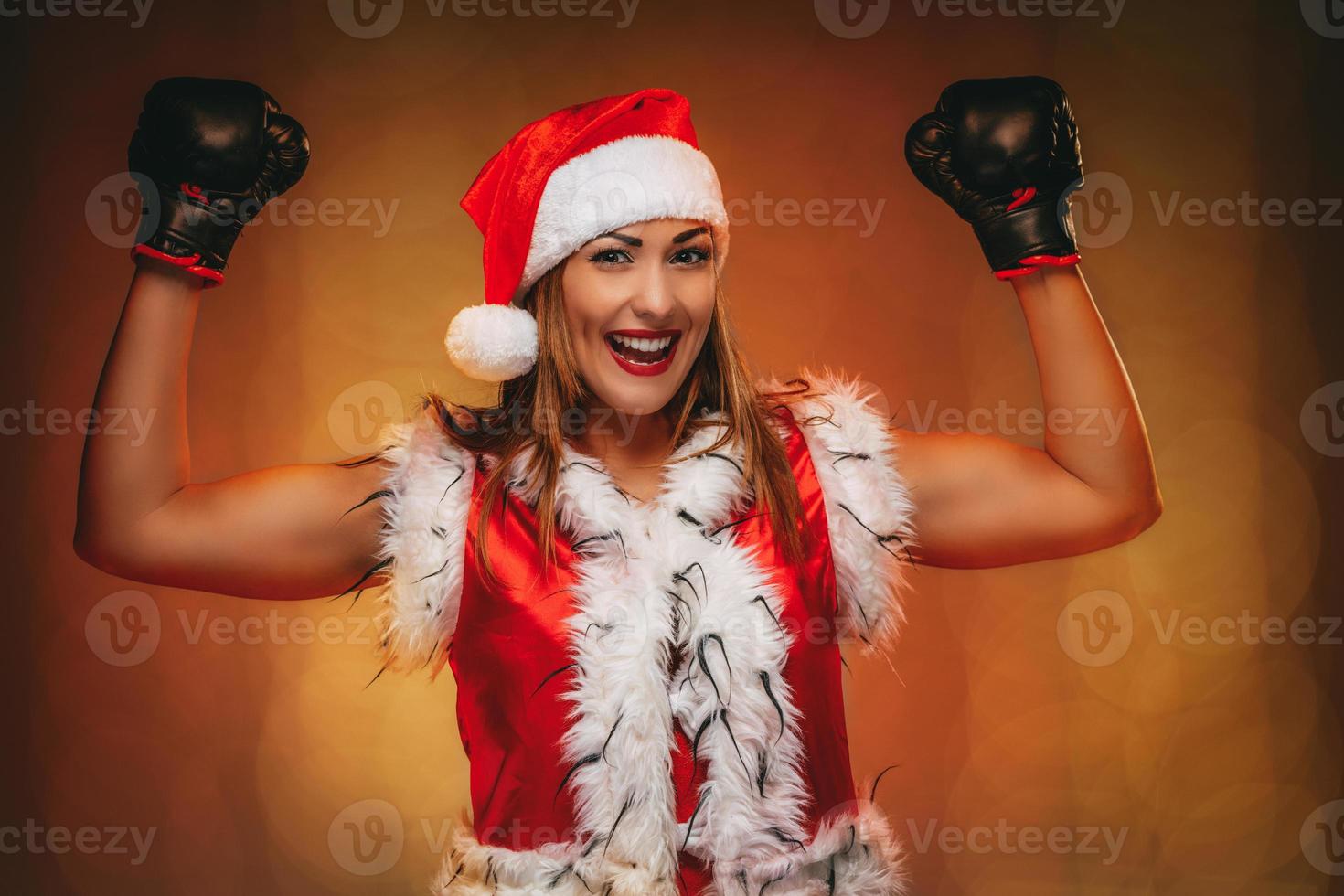 fille de boxe de Noël photo