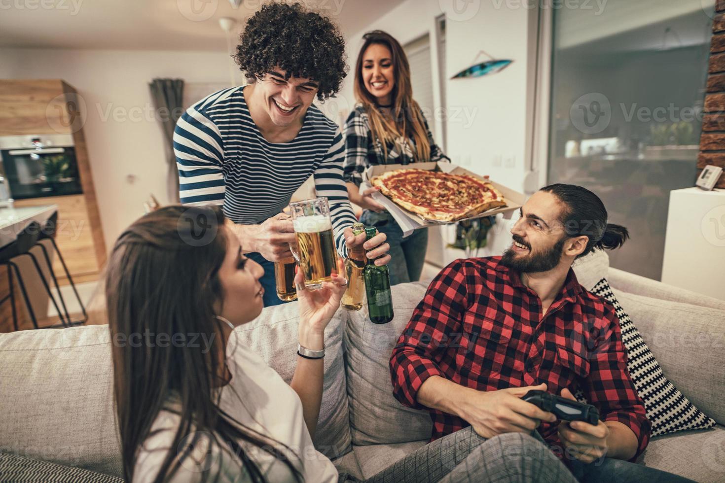 vue de l'heure de la pizza photo